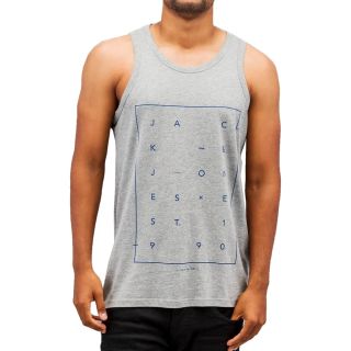Jack & Jones Jcoair Mens Branded Fresh Tank Vest Light Grey Melange
