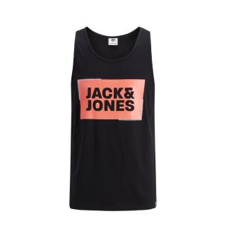 Jack & Jones Mens Designer Branded Regular Fit Tukano Tank Vest Black