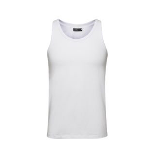 Jack & Jones New Mens Vest Slim Fit T-shirt Stretchy Plain Lycra Cotton Tee White