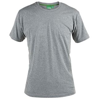 Mens D555 New Premium Weight Combed Cotton King Size Crew Neck T-Shirt Grey