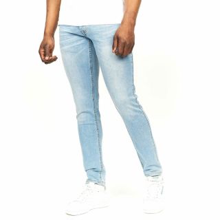 Crosshatch Mens Buraca Slim Fit Jeans Light Wash