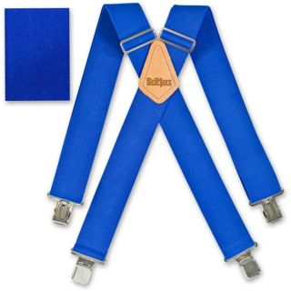 Brimarc Mens Heavy Duty Royal Blue Braces Trouser Belt Suspender 2" 50mm Wide