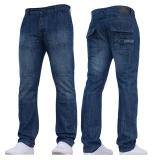 Crosshatch New Mens Woodel Straignt Leg Jeans Stonewash
