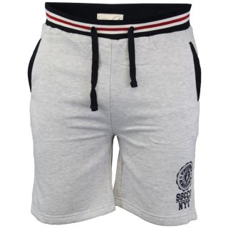 Soul Star Sienna Knee Length Fleece Lined Sweat Shorts Grey Marl