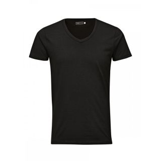 Jack & Jones New Mens V Neck Slim Fit T-shirt Stretchy Plain Lycra Cotton Tee