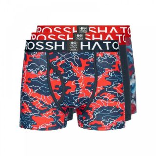 Crosshatch 3 Pack Linamo Designer Boxer Trunks Underwear Orange