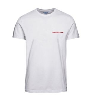 Mens Jack & Jones New Traffic Designer Classic T Shirt White