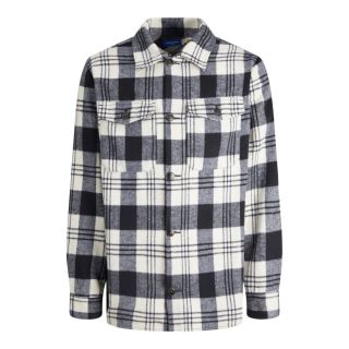 Jack & Jones Rollie Check Over Shirt Navy Blazer