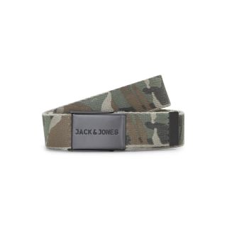 Jack and Jones Adults Designer Tom Camoflage Woven Belt Olive Night
