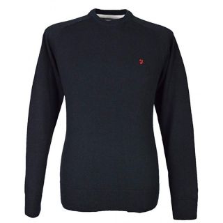Farah Mens Stern Knitted Crew Neck Jumper Black