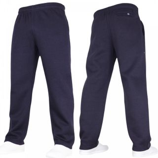 Carabou Fleece Pants Joggers Warm Thick Gym Open Bottom Sports Running Pants Navy