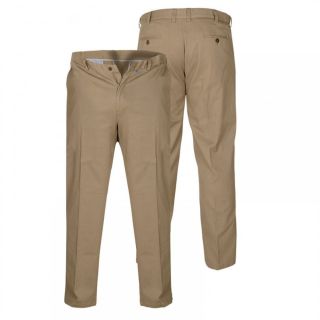 D555 Mens Bruno Stretch Xtenda Waist Chinos Stone