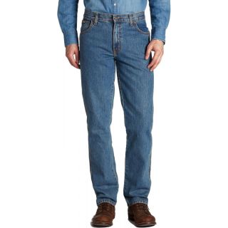 Wrangler Texas Mens New Regular Fit Stretch 36" Leg Jeans Stonewash Blue