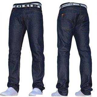 Mens Crosshatch New Gamitto Straignt Leg Jeans Dark Wash