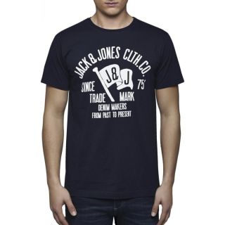 Jack & Jones Mens Casual Raffa Flag Designer T Shirt Dress Blue