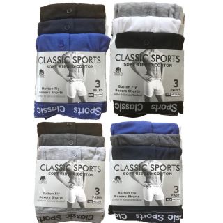 3 Pack Mens Boxers Shorts Designer Classic Sports Comfort Fit Underwear Breifs