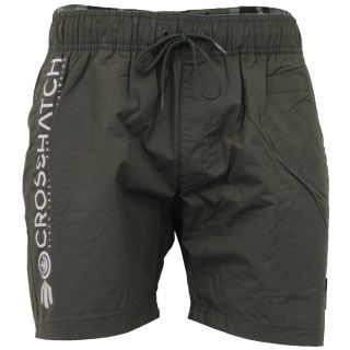 Crosshatch Mens Designer Pedro Swimming Trunks Surf Board Mesh Lined Shorts Green