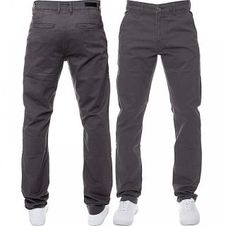 Enzo New Mens EZ348 Slim Fit Stretch Designer Grey Jeans Chinos