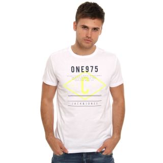 Jack & Jones Casual Tag Detailed T Shirt White