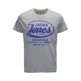 Jack & Jones Mens New Raffa Classic T Shirt Grey