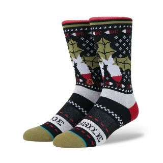 Stance Mens New Classic Crew Mistletoe Comfort Black Socks
