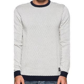 Jack & Jones Glen Knitted Crew Neck Jumper Lilly White