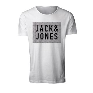 Jack & Jones JJCO Rider Branded Applique T Shirt White