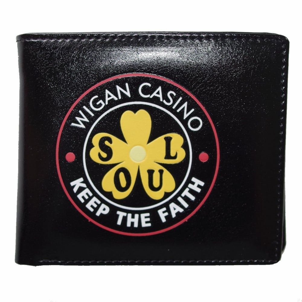 Warrior 1970s Style Vintage Embossed Keep The Faith Black Wallet 