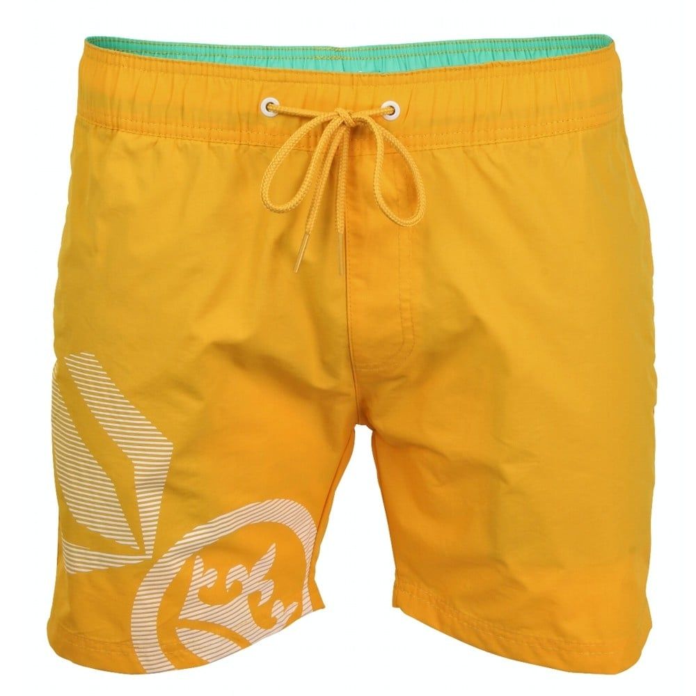 Crosshatch Mens Designer Ramirez Swimming Trunks Shorts Yellow