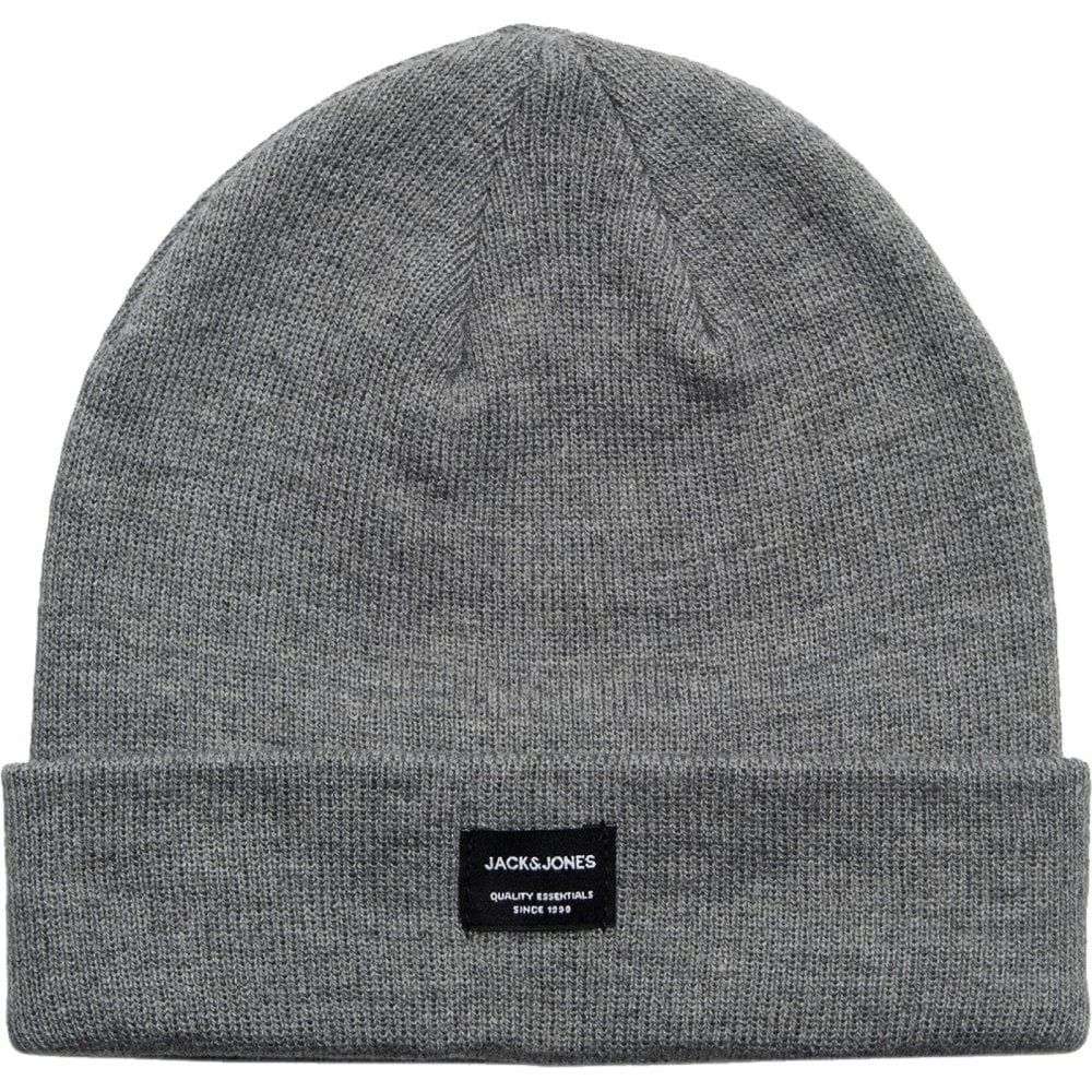 Mens Jack & Jones New Dna Knitted Beanie Grey Melange