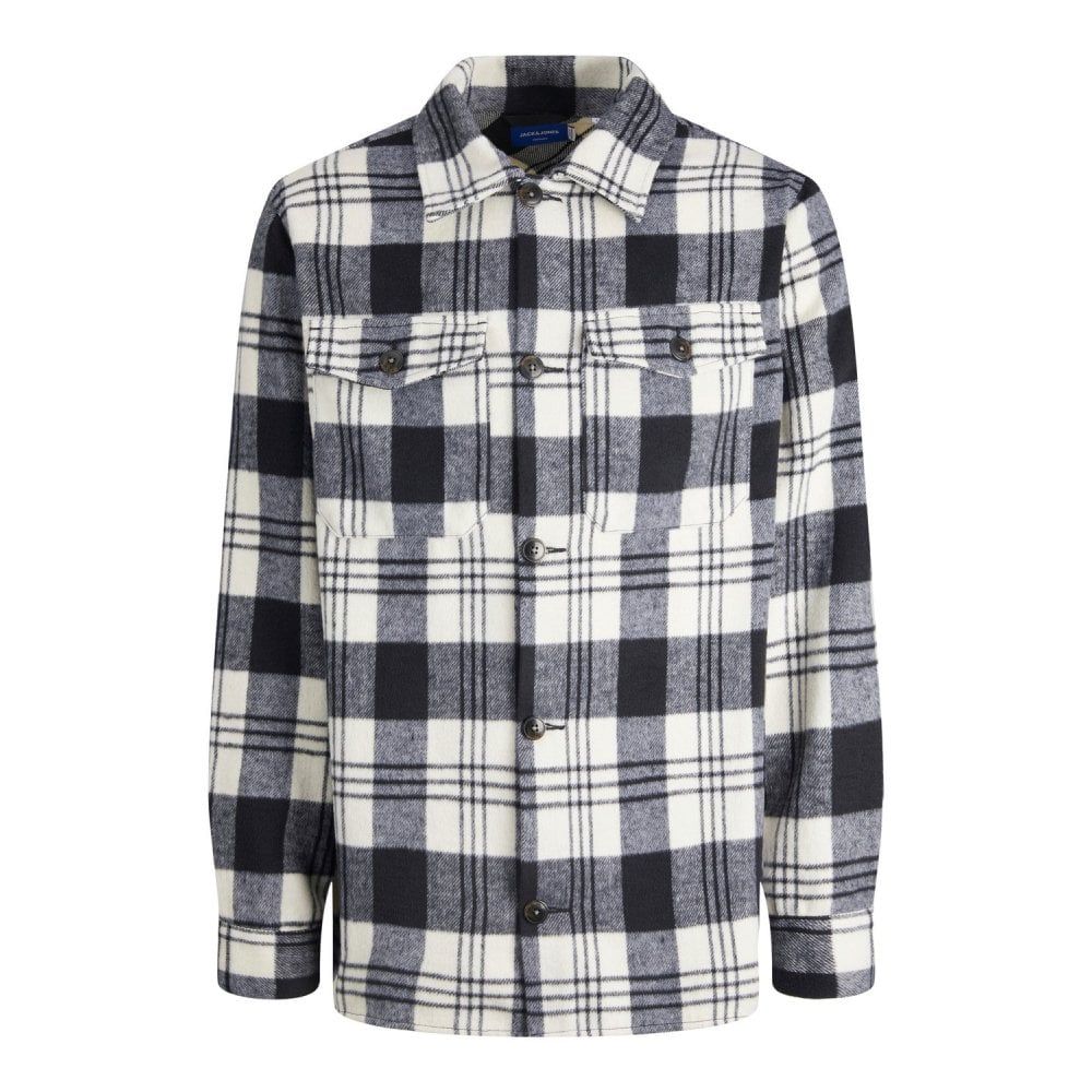 Jack & Jones Rollie Check Over Shirt Navy Blazer