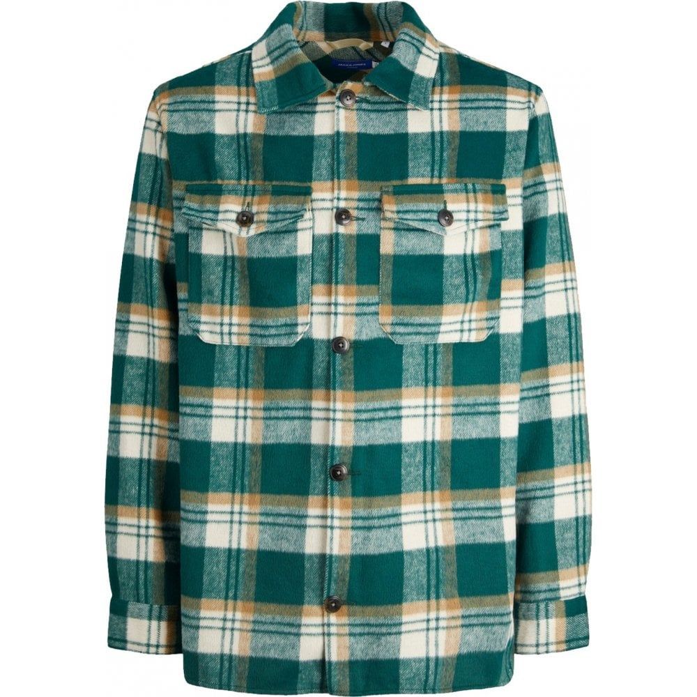 Jack & Jones Rollie Check Overshirt Trekking Green