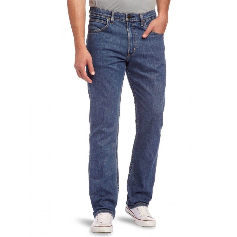 Lee Brooklyn Stretch Straight Leg Jeans Dark Stonewash