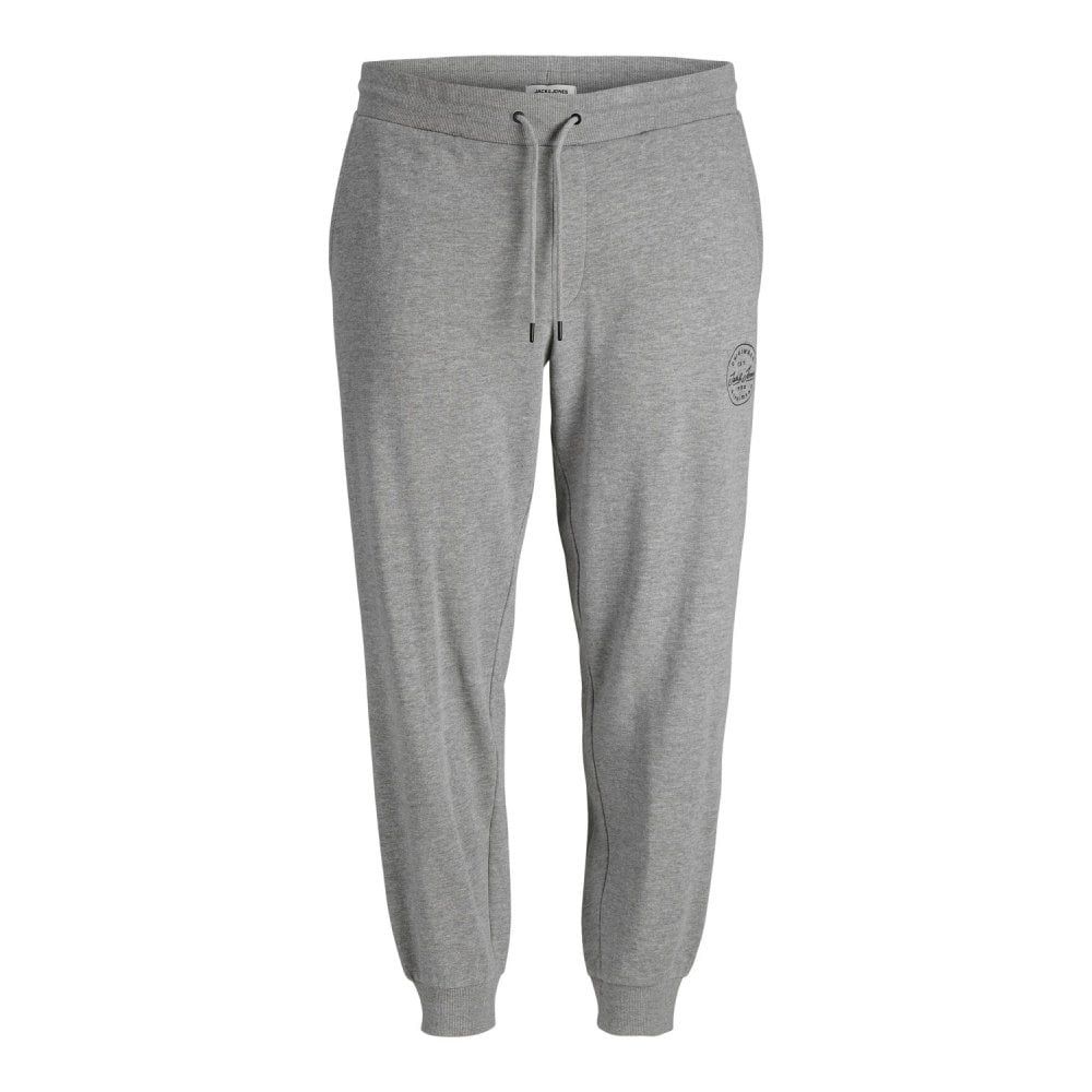 Jack & Jones Mens King Size JJIGORDON Sweat Pant Jogger Bottoms Light Grey Melange