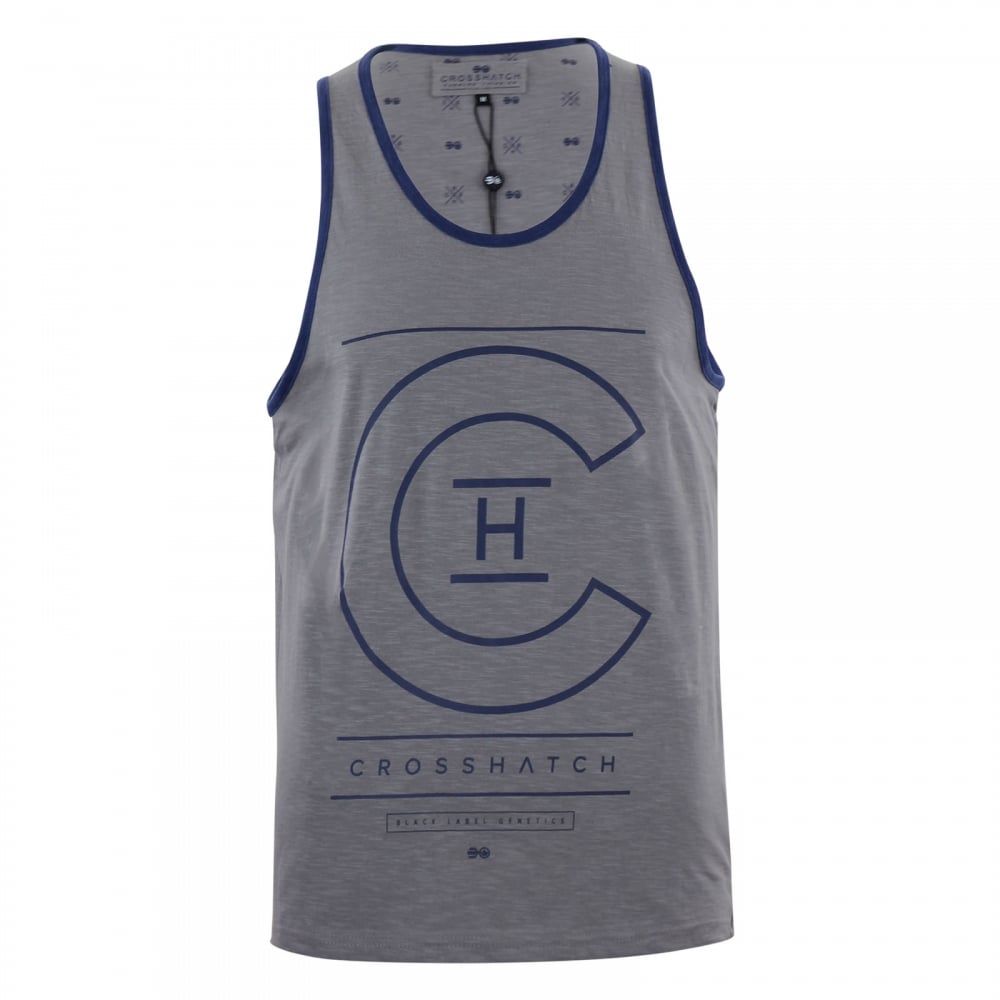 Crosshatch Mens Branded Alfa Casual Vest Frost Grey