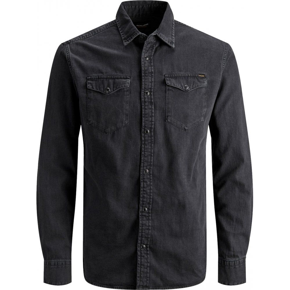 Jack & Jones Mens Vintage New Sheridan Denim Shirt Black Denim