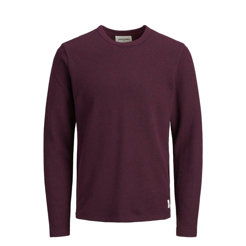 Jack & Jones Mens New Universe Knit Crew Neck Jumper Rio Red