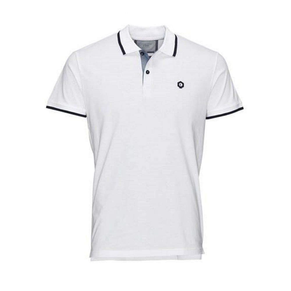 Jack & Jones Mens Casual Duct Slim Fit Polo Shirts White
