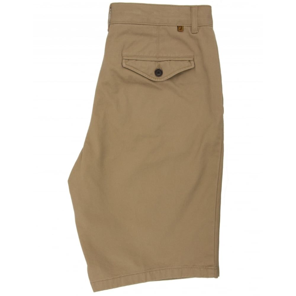 Farah Mens New Crane Soft Twill Chino Summer Shorts Classic Khaki