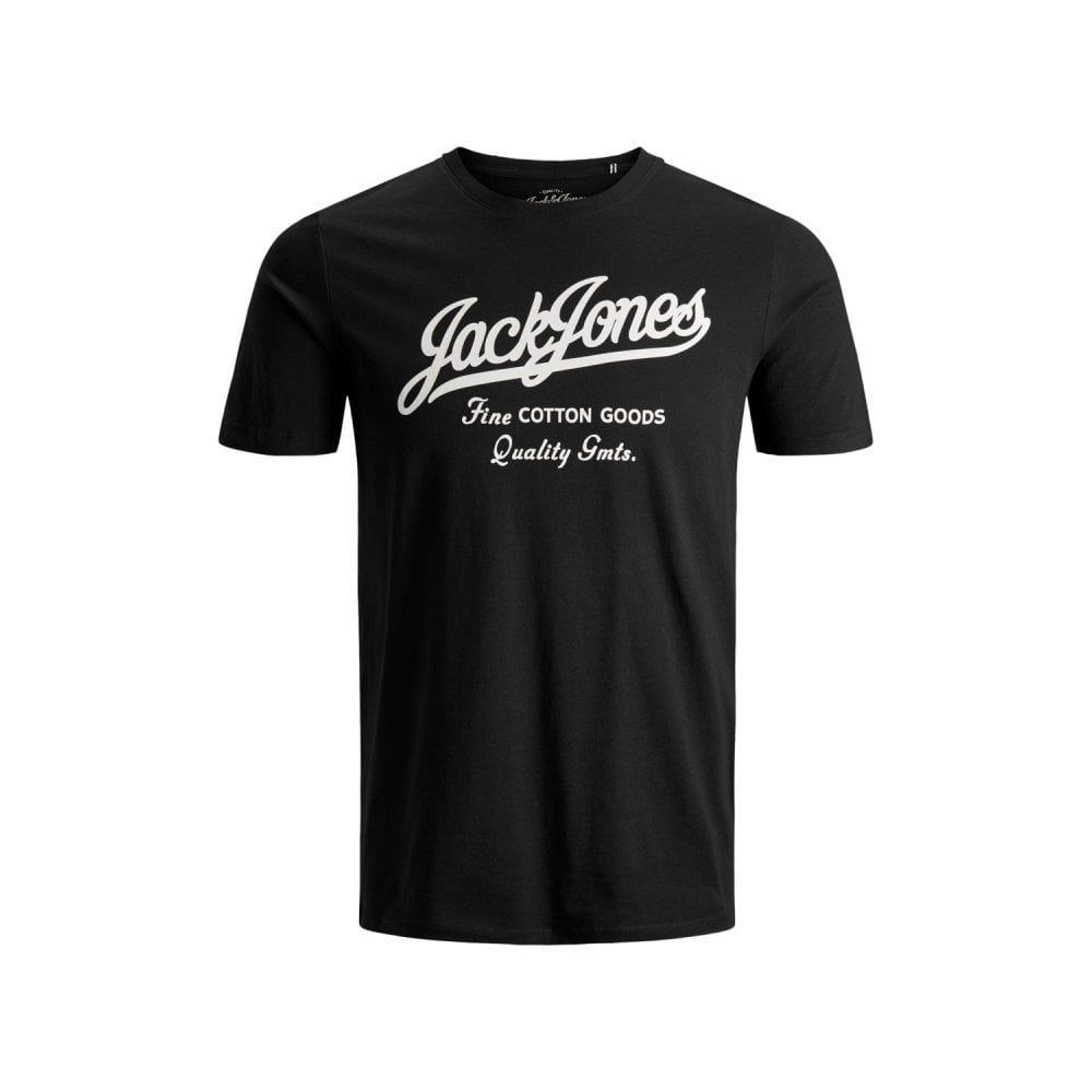 Mens Jack & Jones New Erafa Designer Classic T Shirt Black