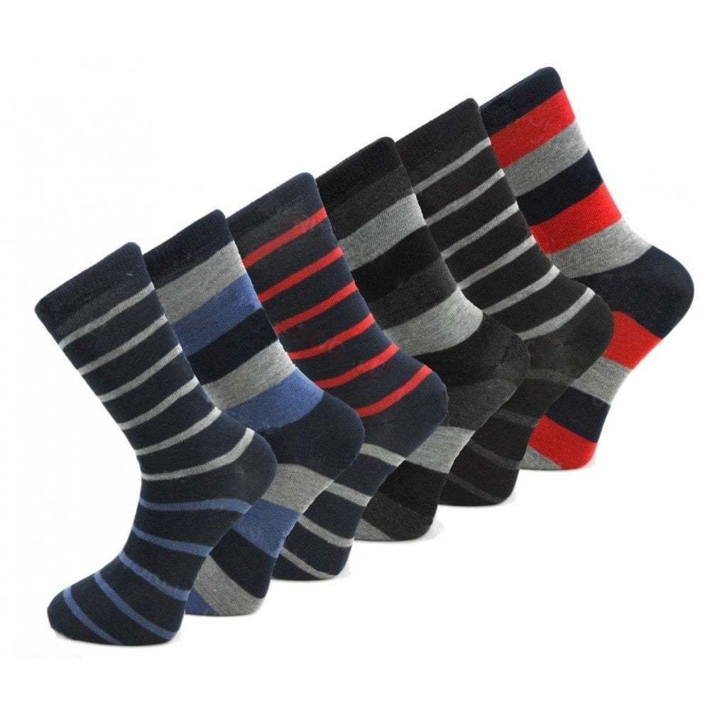 Design Socks 6 Pairs Mens Coloured Design Socks Smart Suit Work Golf Cotton Blend Adults