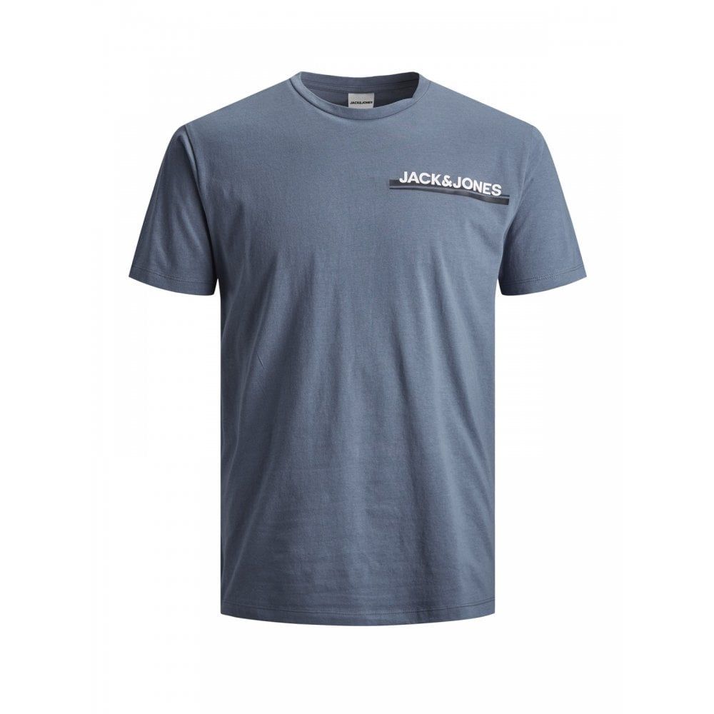 Mens Jack & Jones New JCOZINE Designer Classic T Shirt China Blue