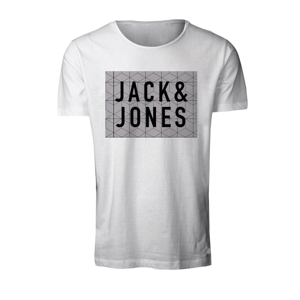 Jack & Jones JJCO Rider Branded Applique T Shirt White