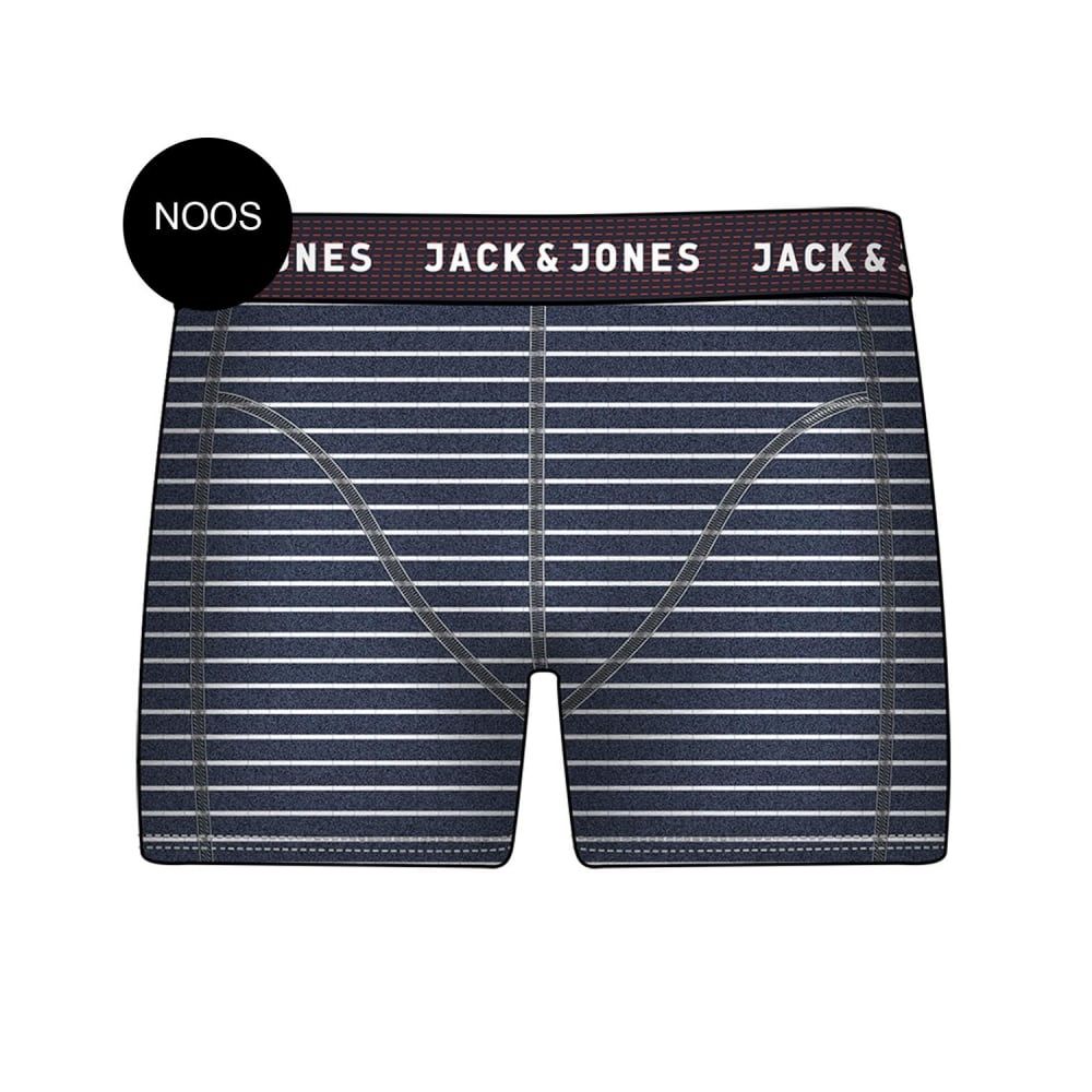 Jack & Jones Mens Casual Designer Stroke Boxer Trunks Navy Blazer