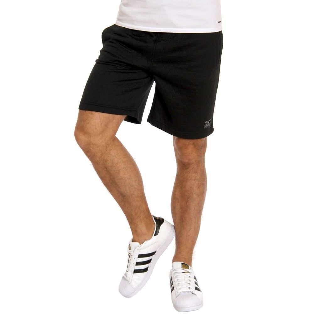 Jack & Jones Mens Quilt Sweat Shorts Black