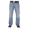 Smith & Jones Mens Enrico Bootcut Leg Jeans Light Used Look