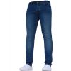 New ENZO Mens Designer Stretch Super Skinny Denim Jeans Mid Stonewash