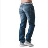 Crosshatch Mens Baltimore Straignt Leg Jeans Mid Used Look