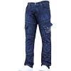 Mens Jeans Crosshatch New CARGO Combat StoneWashed Straight Leg Jeans
