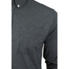 Crosshatch Mens Oxford Almond Cotton Shirt Black